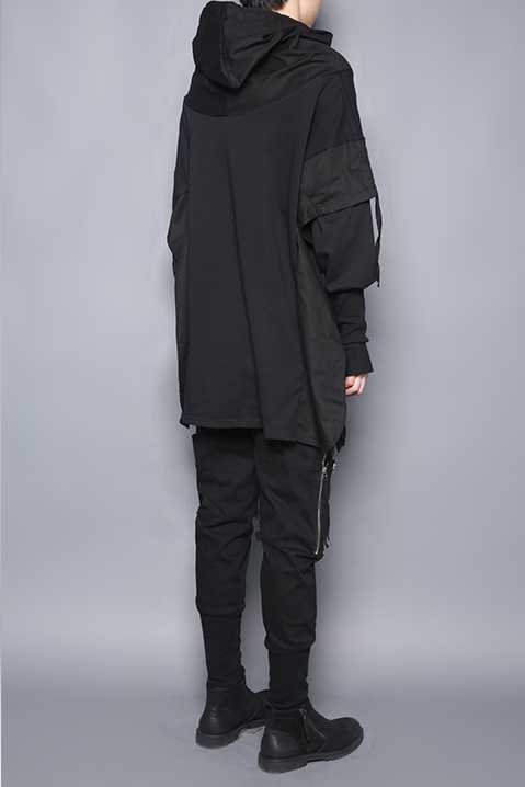 Dark personality deconstruction stitching Yamamoto style street national niche n hooded loose men's jacket 210813