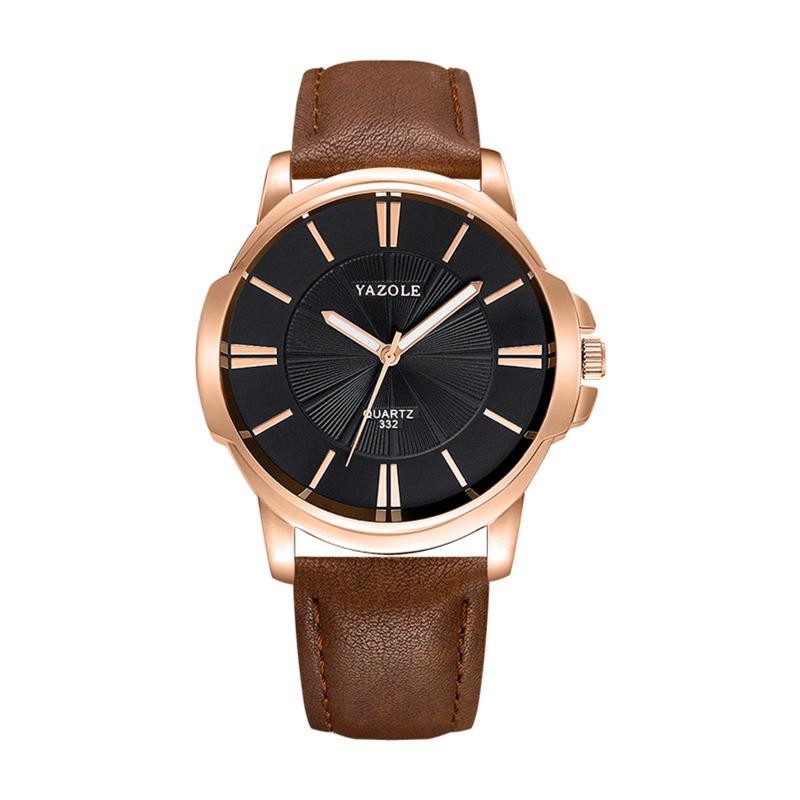 

Wristwatches 2021 Men's Blu-Ray Roman Numerals Quartz Analog Wrist Watch, Black Band Dial, Faux Leather Bithday&Christmas Gift