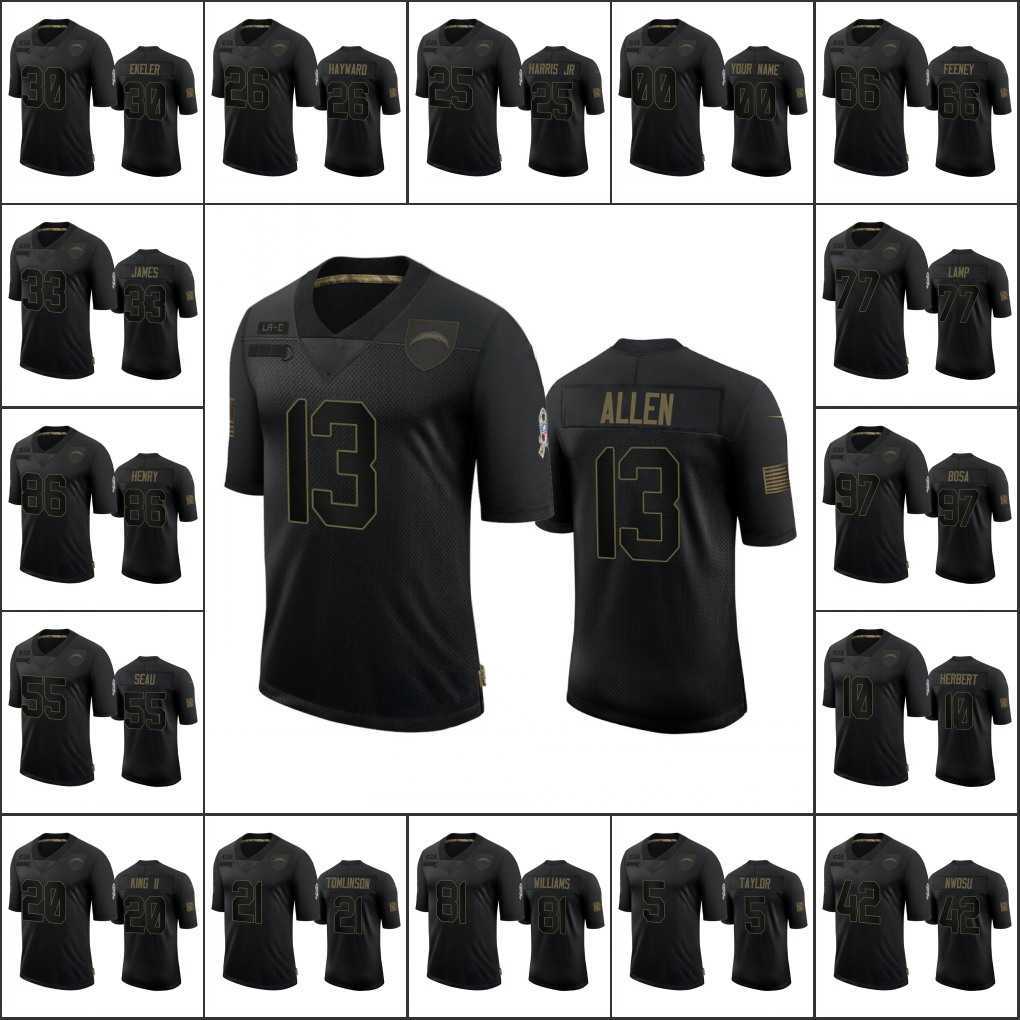 Los AngelesChargersMen #13 Keenan Allen 97 Joey Bosa 10 Justin Herbert 33 Derwin James Custom Women Youth Black Salute to Service Limited
Los AngelesChargersMen #13 Keenan Allen 97 Joey Bosa 10 Justin Herbert 33 Derwin James Custom Women Youth Black Salute to Service Limited