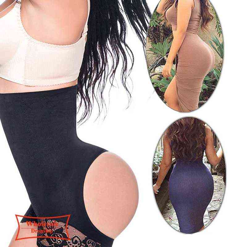 Plus Size Waist Trainer Body Shaper Hollow Out Tummy High Waist Butt Lifter Women Firm Shorts Shapewear Large Size 4XL 3XXL 211112