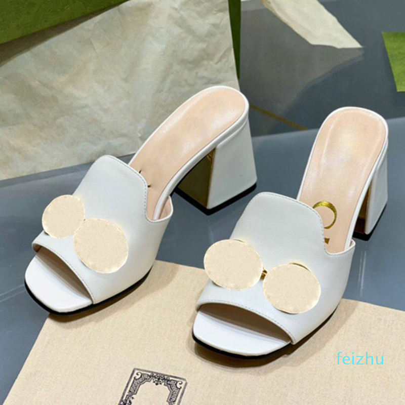 2021 High heeled Slipper Women Fashion Designers Slides black white Shoes Sandals Genuine leather sole Scuffs Womens Solid Sandal, Blue
2021 High heeled Slipper Women Fashion Designers Slides black white Shoes Sandals Genuine leather sole Scuffs Womens Solid Sandal, Blue
