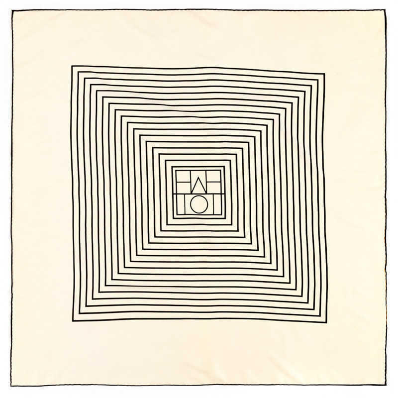 POBING Manual Hand Rolled Twill Silk Scarf Women Geometric Print Square Scarves Echarpes Foulards Femme Wrap Bandana Hijab 90CM 210819