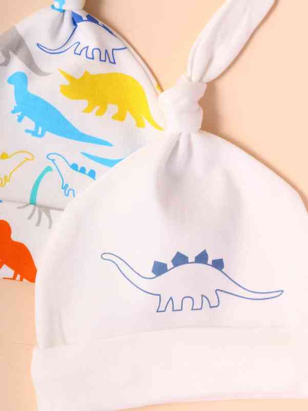 2pcs Baby Cartoon Graphic Hat & 2pairs Gloves SHE01