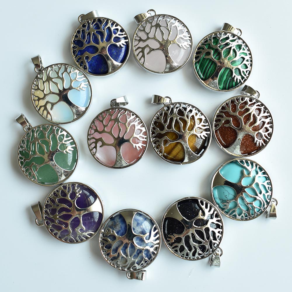 Fashion Hollow Tree of life Healing Stone Charm Handmade Rose Quartz Chakra Pendants for Necklace Jewelry Making MKI Wholesale
Fashion Hollow Tree of life Healing Stone Charm Handmade Rose Quartz Chakra Pendants for Necklace Jewelry Making MKI Wholesale