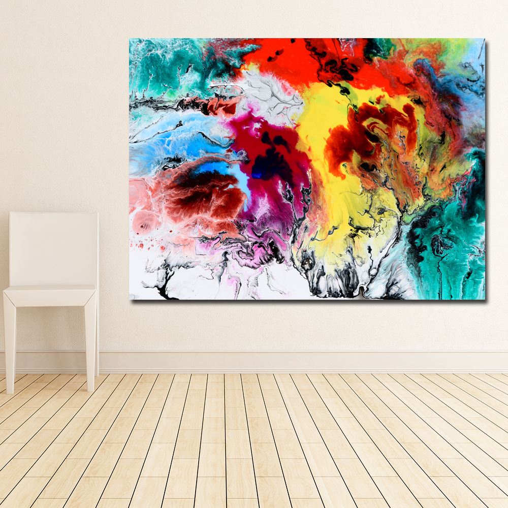 Abstract Art Painting Watercolor Wall Pictures For Living Room Home Decor Colorful Art Canvas Print Decor No Frame