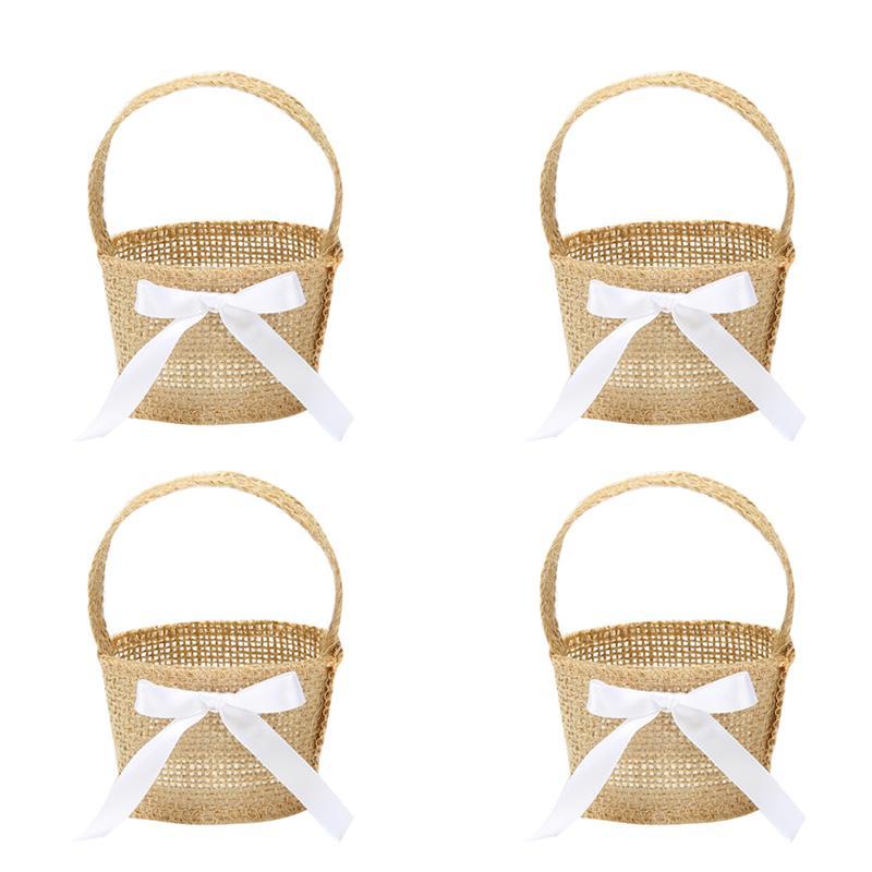 Gift Wrap 4pcs Lovely Candy Storage Case Bag Beautiful Wedding Party Exquisite Linen Flower Basket Decoration
Gift Wrap 4pcs Lovely Candy Storage Case Bag Beautiful Wedding Party Exquisite Linen Flower Basket Decoration