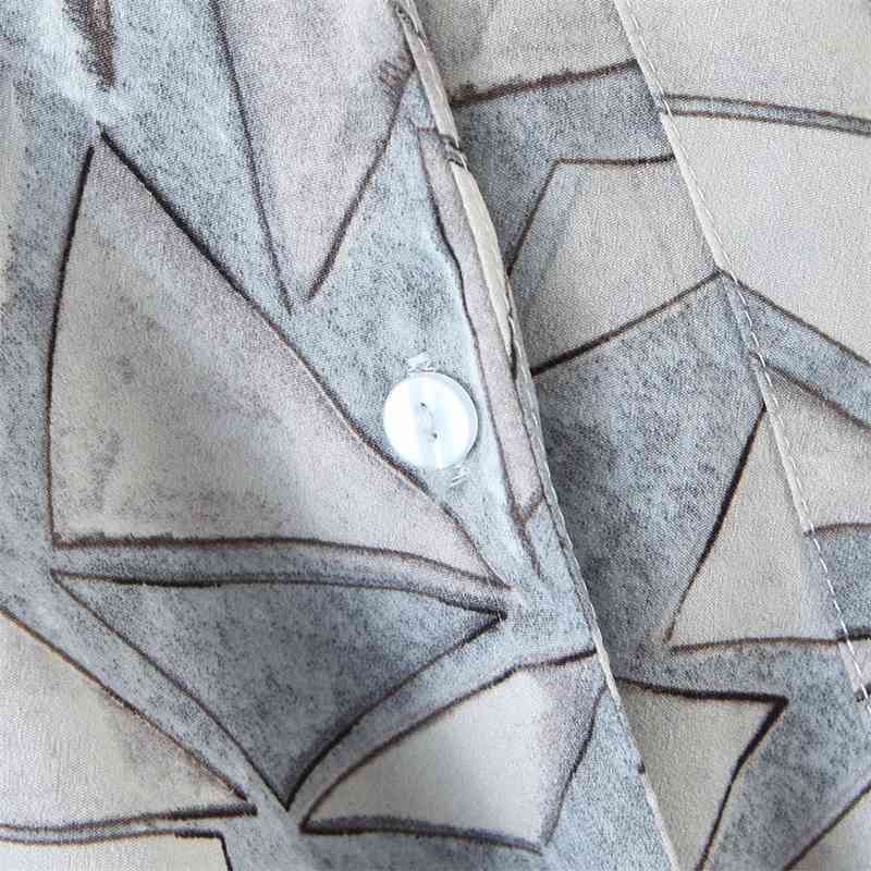 Spring Autumn Fashion Turn-down Collar Printing Single-breasted Long Sleeve Elegant Women's Shirt 210520