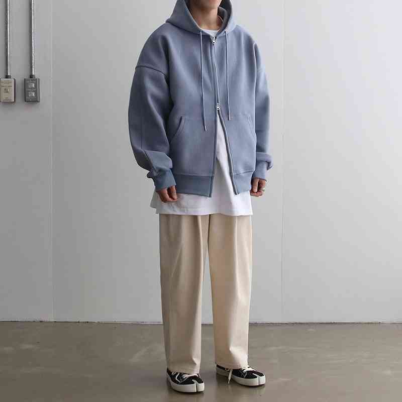 IEFB Korean Hooded Zipper Sweatshirts Style Jackets Men's Loose Sports Clothing Spring Fashion Loose Big Size 9Y6281 210524