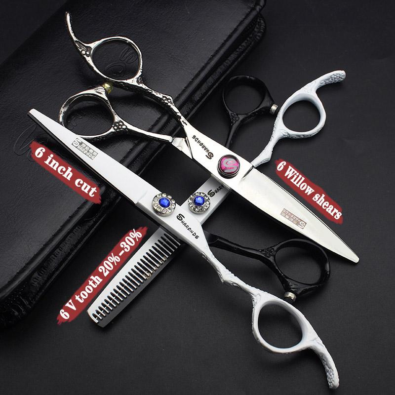 Hair Scissors 6 Inch Left-handed Hairdressing Special Hairdresser And Beauty Salon Free Thin Custom Logo