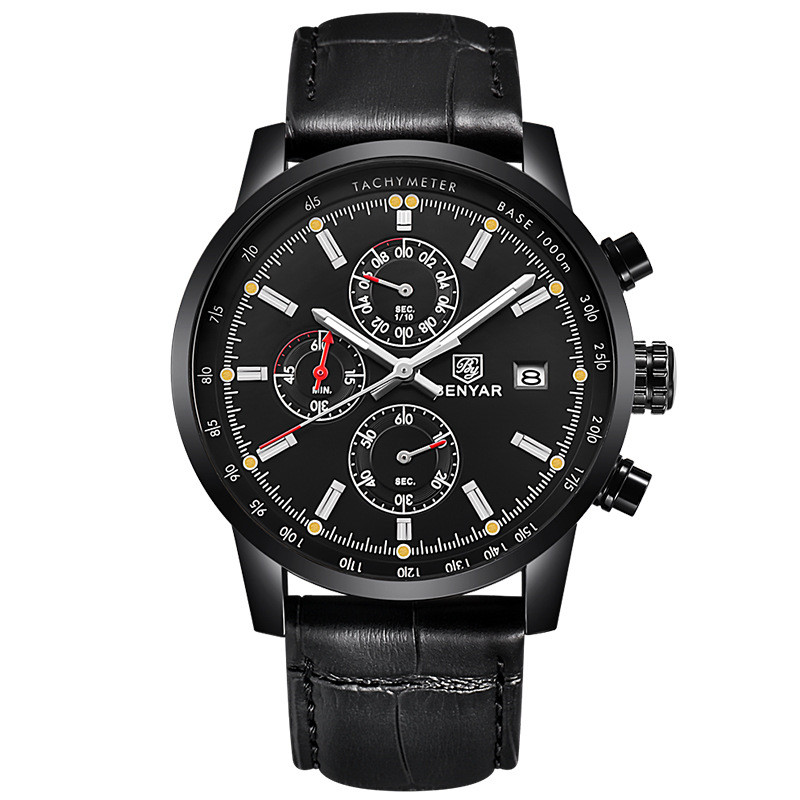 BENYAR 5102 men watches waterproof quartz convenient chronograph analog 30m water-resistant business brown leather watch, Box
BENYAR 5102 men watches waterproof quartz convenient chronograph analog 30m water-resistant business brown leather watch, Box