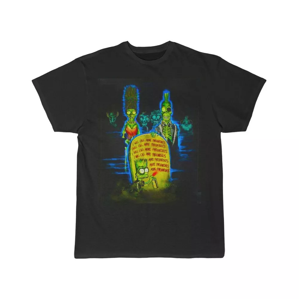 Simpsons Return of the Living Dead T shirt Men's Short Sleeve Tee Blk