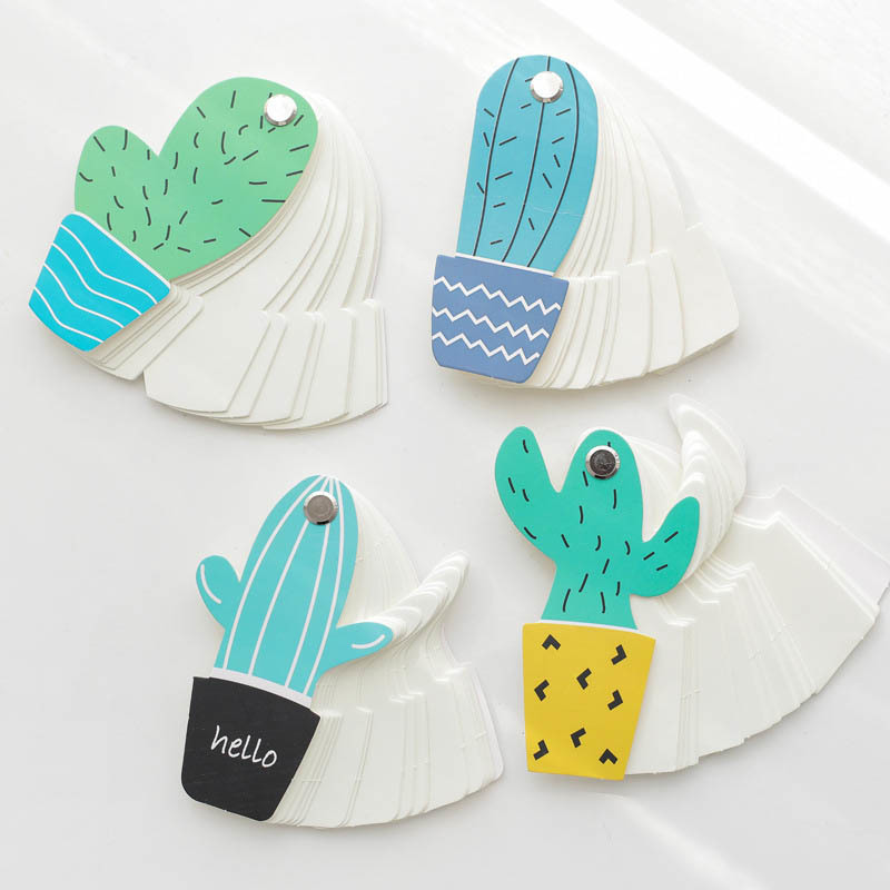 1Pcs Memo Pad Cactus /Unicorn Shape Student Stationery Office Accessories Sticky Notes Portable Bookmark School Supplies