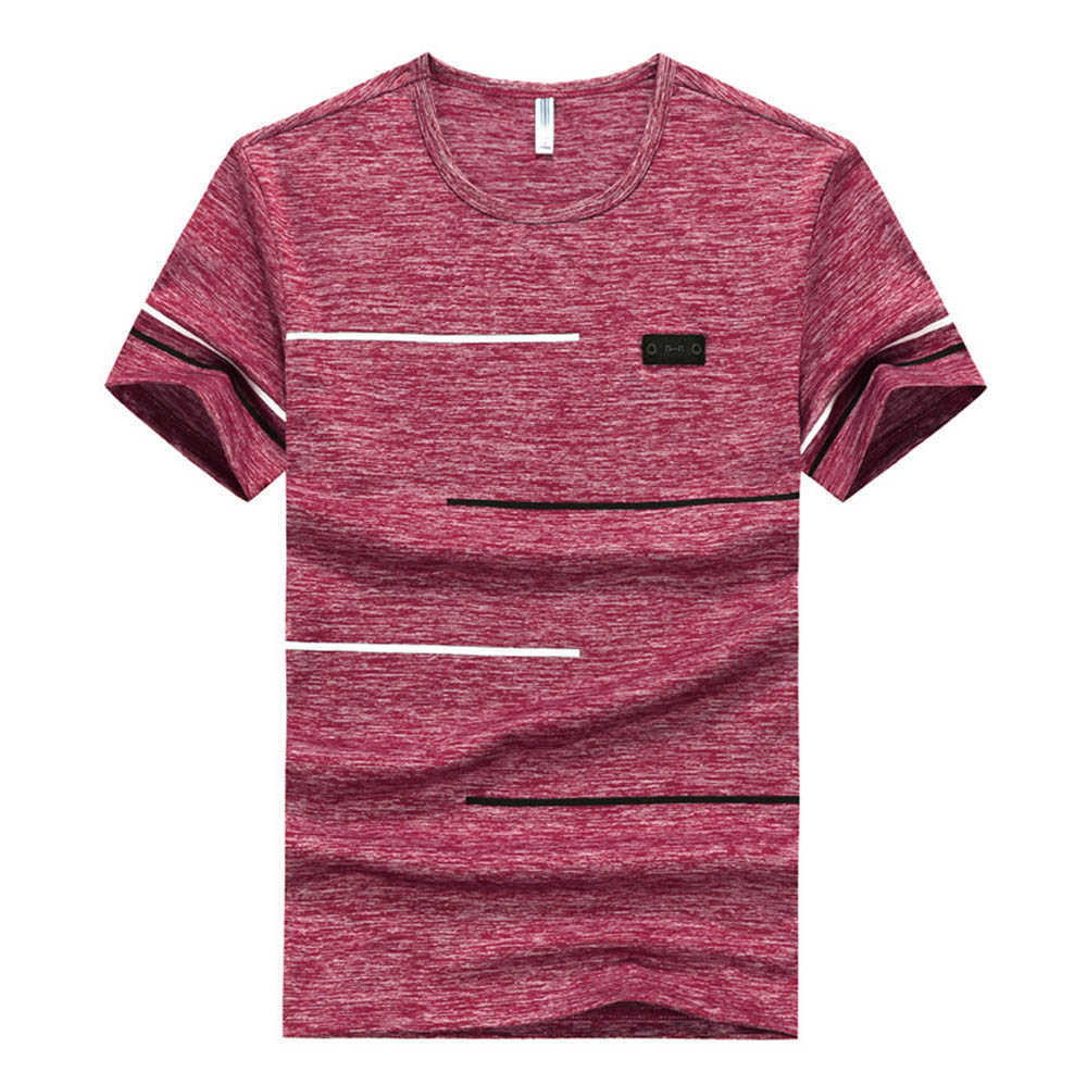 Men's t-shirt Tees Summer cotton O neck Short Sleeve Tops Men Fashion Trends Fitness tshirt Clothing B0335 210707