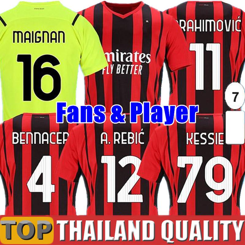 21 22 AC Milan soccer jerseys IBRAHIMOVIC KESSIE R.LEAO THEO MANDZUKIC REBIC 2021 2022 DONNARUMMA Goalkeeper football shirt set TONALI maill, Black;yellow
21 22 AC Milan soccer jerseys IBRAHIMOVIC KESSIE R.LEAO THEO MANDZUKIC REBIC 2021 2022 DONNARUMMA Goalkeeper football shirt set TONALI maill, Black;yellow