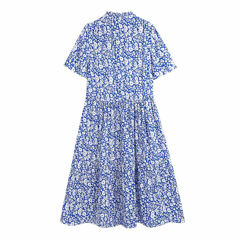 Oversize Women O Neck Straight Dress Summer Fashion Ladies College Style Cute Female Printed Loose 210515