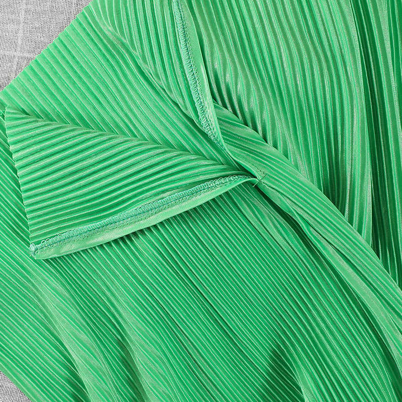 DEAT Women Ruffles Pleated Slash Neck T-shirt Long Pants Two Piece Set Fashion Temperament Spring Summer 11D840 210709