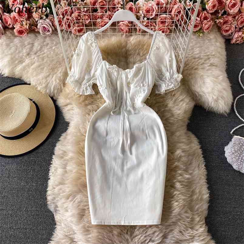 Elegant Dress Summer Mid-Calf Length Floral Hollow Out Vestidos Short-Puff-Sleeve High-Waist Dresses Women Korean Robe 210519, Black
Elegant Dress Summer Mid-Calf Length Floral Hollow Out Vestidos Short-Puff-Sleeve High-Waist Dresses Women Korean Robe 210519, Black