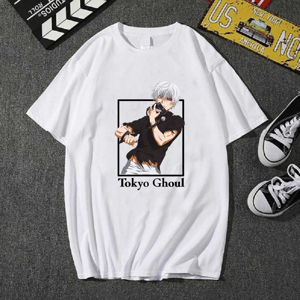 T-shirt Anime Tokyo Ghoul O-neck Round Neck Casual Male Cloth Y0809