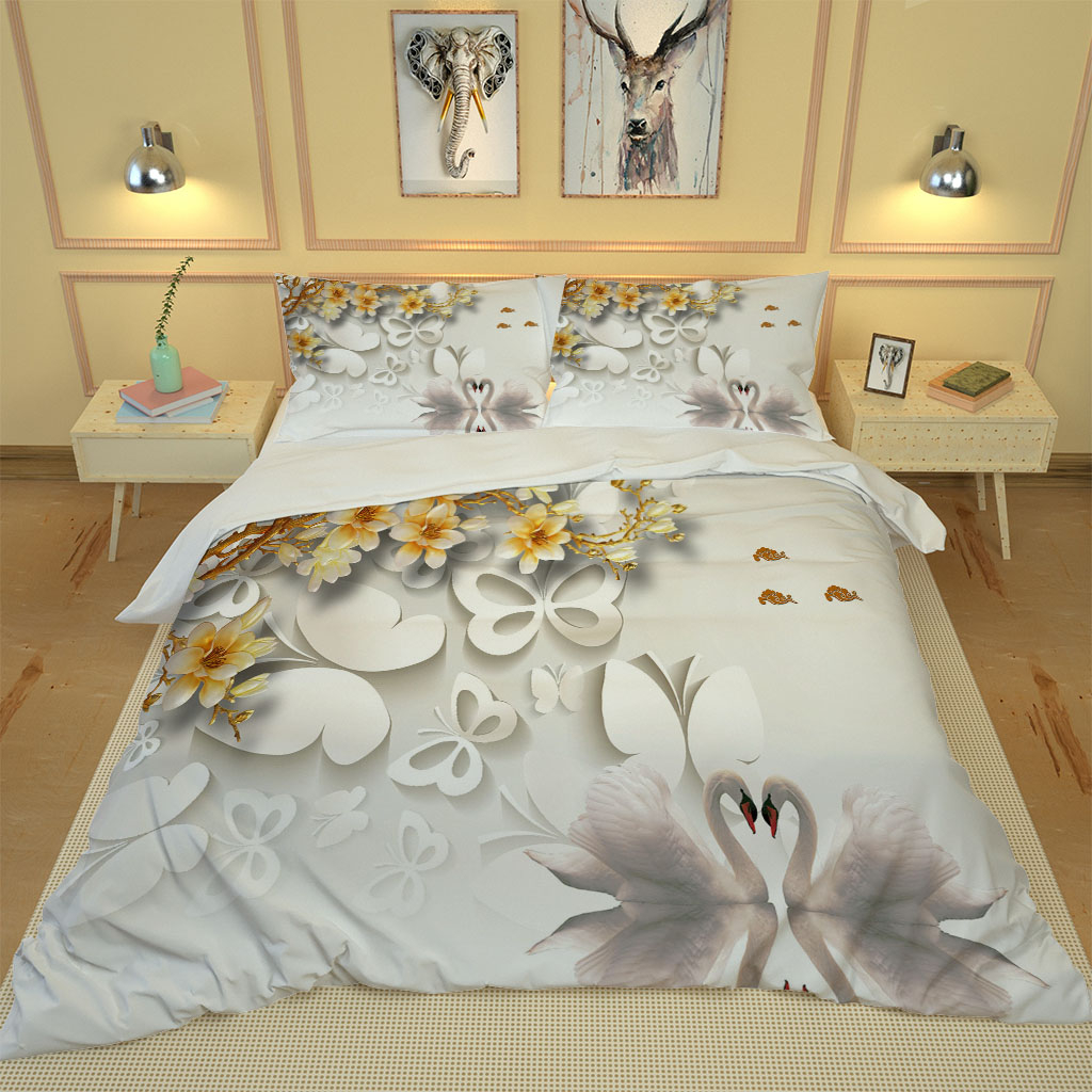 Twin Full Queen King Size Bedding Set Red 3pcs Duvet Cover Sets Pillowcase 3D Printed