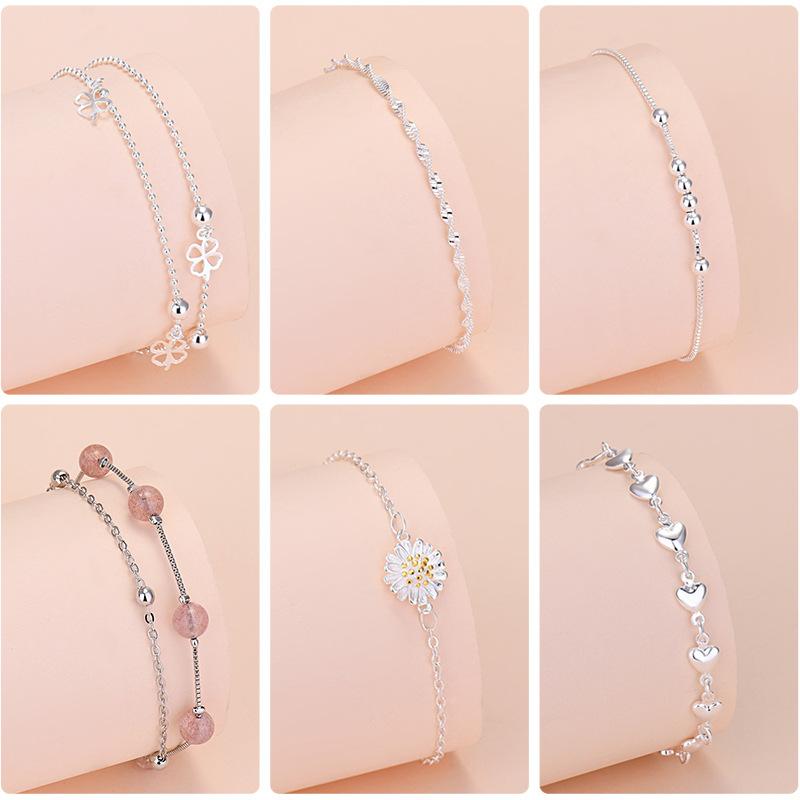Charm Bracelets Fashion Lucky Bead Bracelet For Women Round Chain Bangles Jewelry Female Jewellery, Golden;silver
Charm Bracelets Fashion Lucky Bead Bracelet For Women Round Chain Bangles Jewelry Female Jewellery, Golden;silver