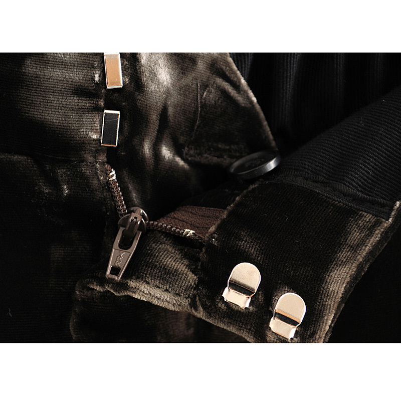 Vintage Chic Solid Velvet Straight Pants Women Fashion Casual Zipper Fly Trousers Elegant Ladies Loose Pants 210520