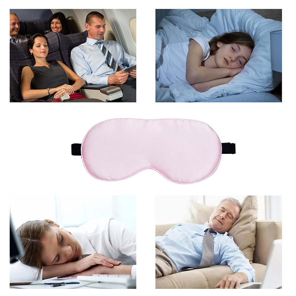 100% Silk Sleep Eye Mask Portable Travel Eyepatch Nap Eye Patch Rest Blindfold Eye Cover Sleeping Mask Night Eyeshade
