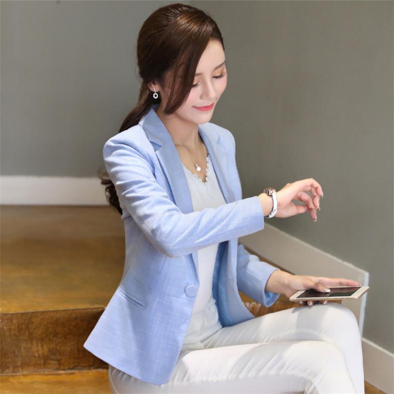 Women' Suits & Blazers Casual Women Temperament Leisure Collar Korean Jacket Female Suit Autumn 2021 High Quality Blazer Feminino Abrigo Mu, Blue
Women' Suits & Blazers Casual Women Temperament Leisure Collar Korean Jacket Female Suit Autumn 2021 High Quality Blazer Feminino Abrigo Mu, Blue