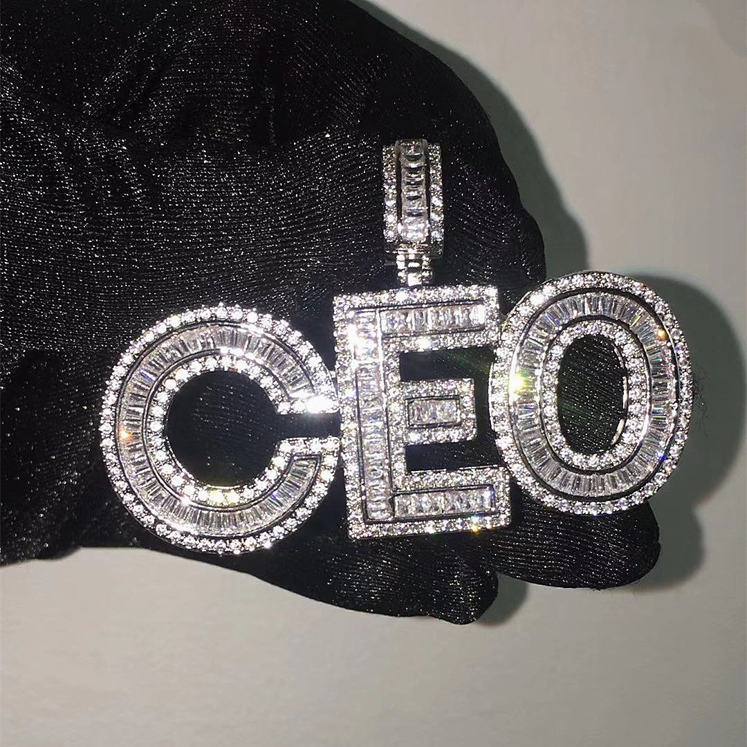 Custom Name Baguettes Letters Pendant With Free Rope Chain Gold Silver Bling Zirconia Men Hip Hop Jewelry
Custom Name Baguettes Letters Pendant With Free Rope Chain Gold Silver Bling Zirconia Men Hip Hop Jewelry
