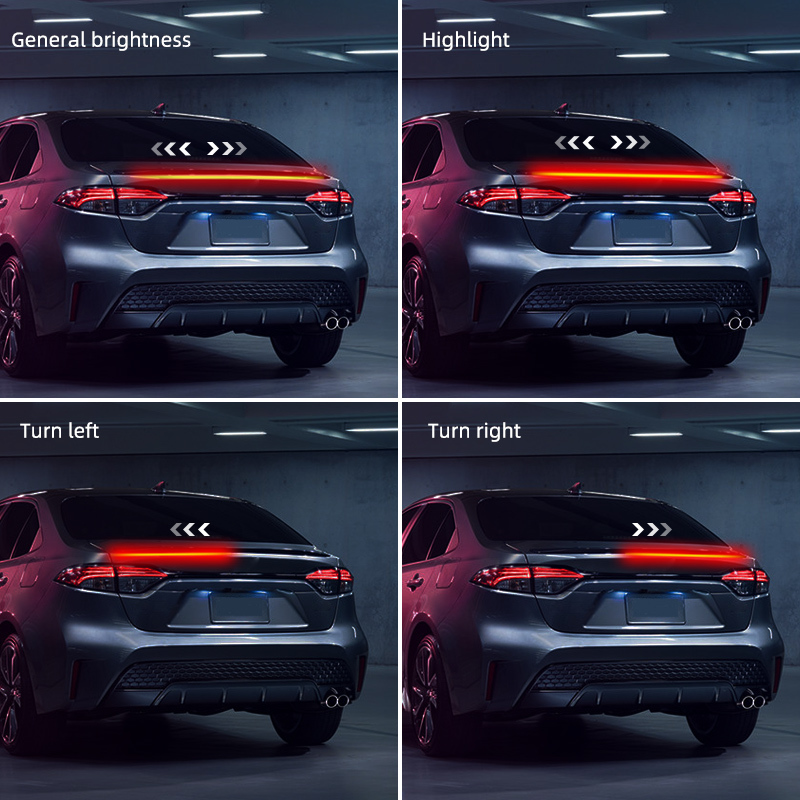 12V LED Car Brake Turn Light Spoiler Wing Rear Tail Multifunction Lights for Auto Trunk Rear Tail Reverse Double Flash Lights