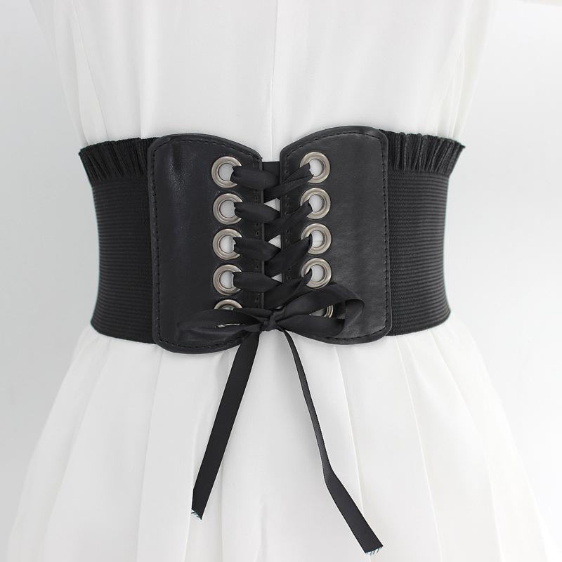 Belts Wide For Women Classic Bandage Elastic Stretch Waist Belt Dress Decoration PU Leather Lace Up Cummerbund Waistband, Black;brown
Belts Wide For Women Classic Bandage Elastic Stretch Waist Belt Dress Decoration PU Leather Lace Up Cummerbund Waistband, Black;brown