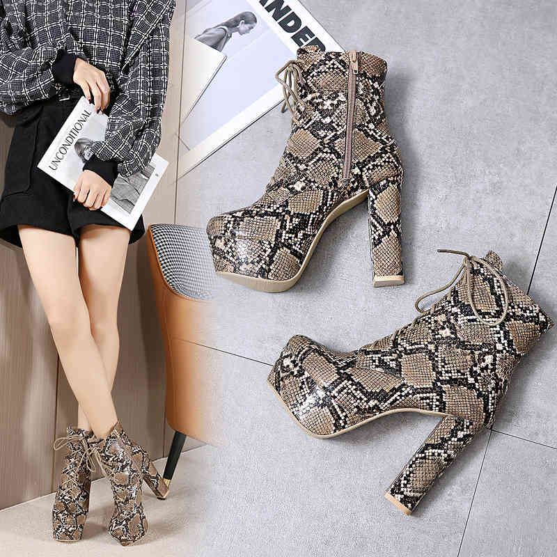 dress shoes spring and autumn new snake print design thick-soled zipper martin boots ladies fashion thick heel high heels rm1, Black
dress shoes spring and autumn new snake print design thick-soled zipper martin boots ladies fashion thick heel high heels rm1, Black