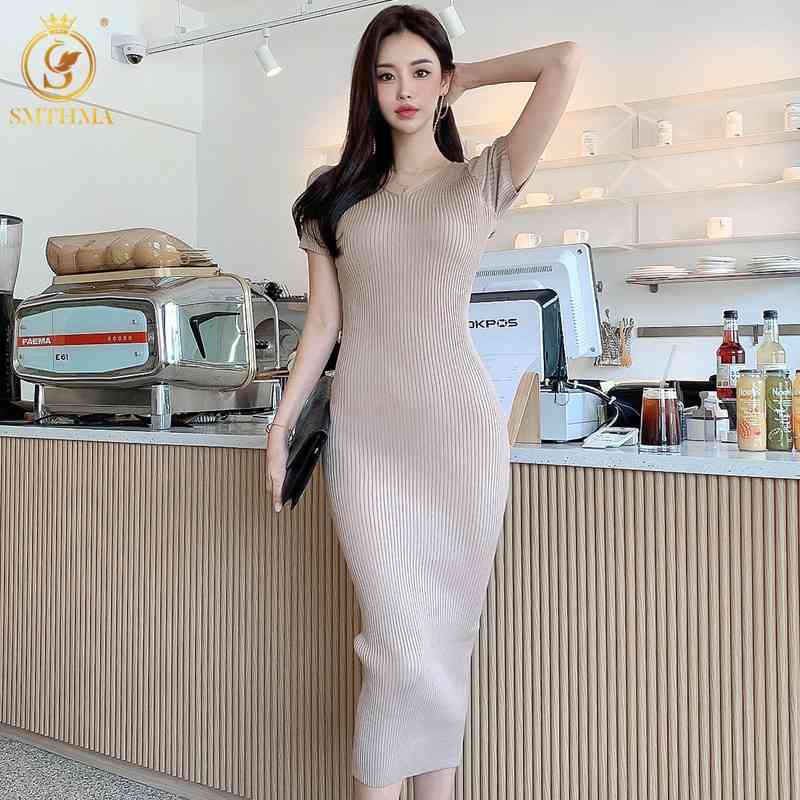 Fashion Korean Chic Summer Dress Sexy V-Neck Short-Sleeved Slim Knitted Vestidos Female Clothes 210520, Photo color
Fashion Korean Chic Summer Dress Sexy V-Neck Short-Sleeved Slim Knitted Vestidos Female Clothes 210520, Photo color