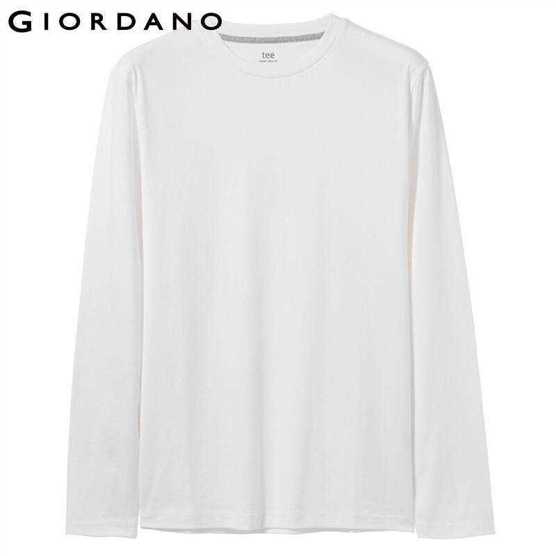 Men T Shirt 2-Pack Long Sleeve Solid Tee Shirt Homme 100% Cotton Pack of 2 Camiseta Masculina Multi Color T-Shirt Men 210623