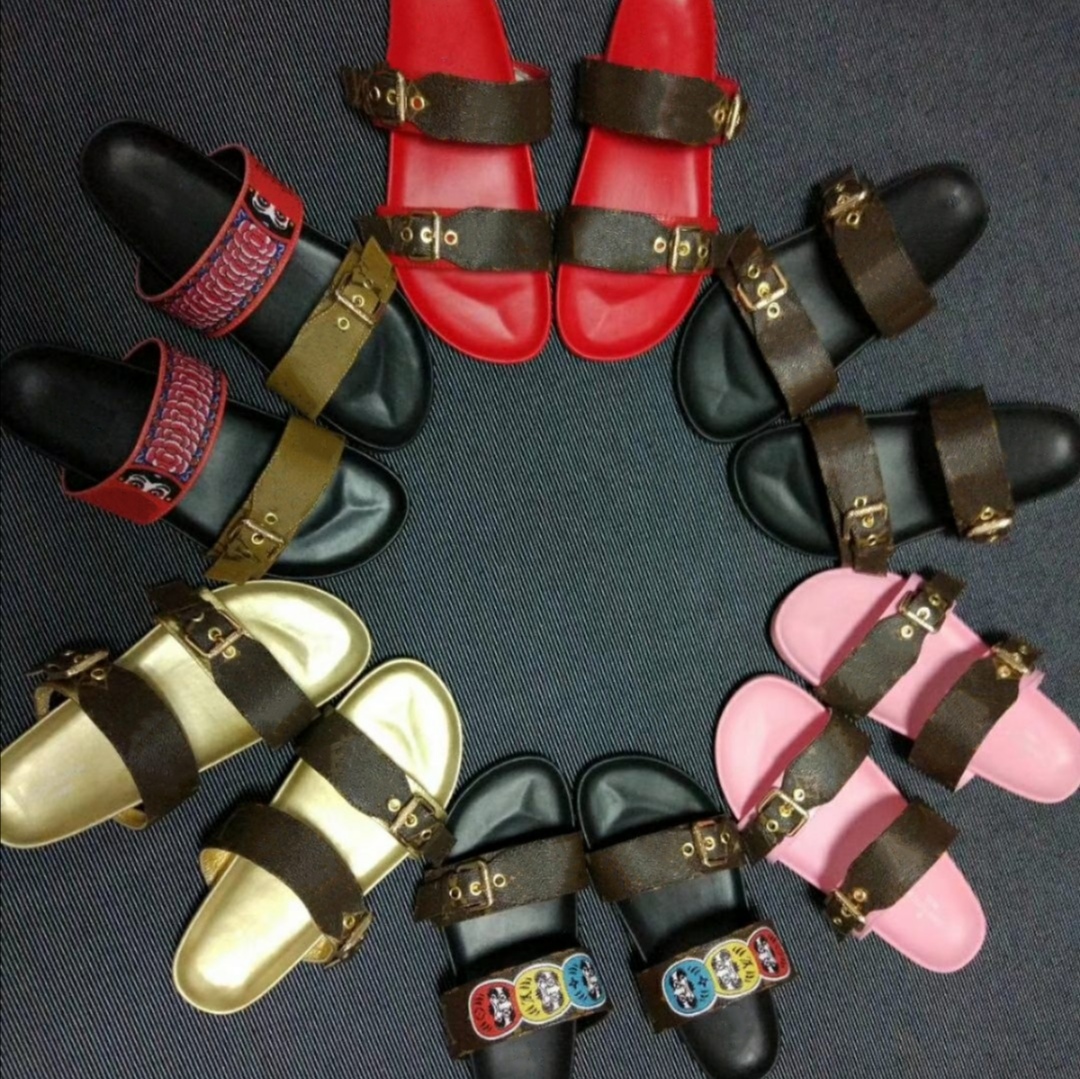 2021 sandals women slipper men slides waterfront brown leather sandal womens high heels mens shoes 35-46 with orange box and dust bag, Black 
2021 sandals women slipper men slides waterfront brown leather sandal womens high heels mens shoes 35-46 with orange box and dust bag, Black