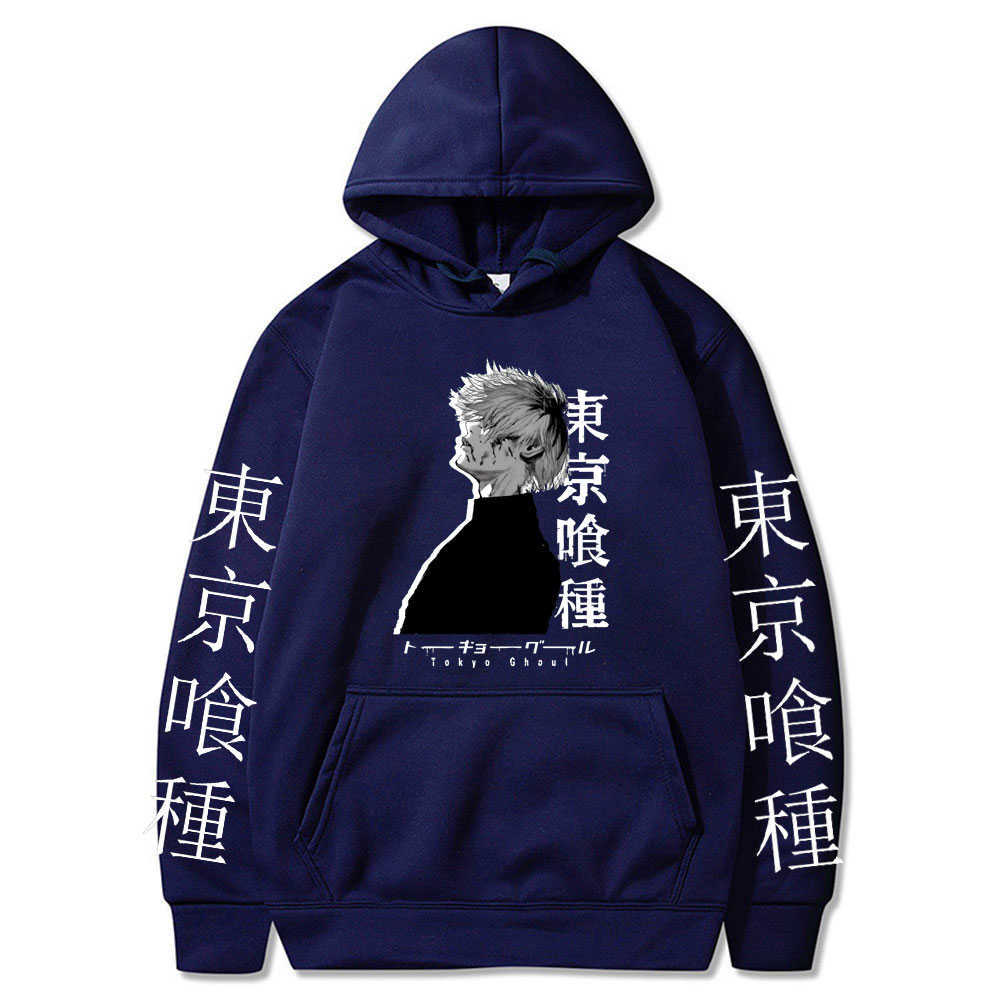 2021 Tokyo Ghoul Anime Cool Kaneki Ken Pullovers Hoodie Unisex Hip Hop Clothing Creativity Hoody Men Spring Cotton Hoodies Tops Y0809