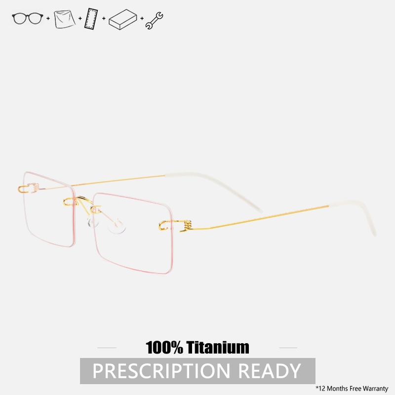 Titanium Glasses Frame Men Rimless Screwless Rectangle Prescription Eyeglasses Frames Fashion Sunglasses
Titanium Glasses Frame Men Rimless Screwless Rectangle Prescription Eyeglasses Frames Fashion Sunglasses