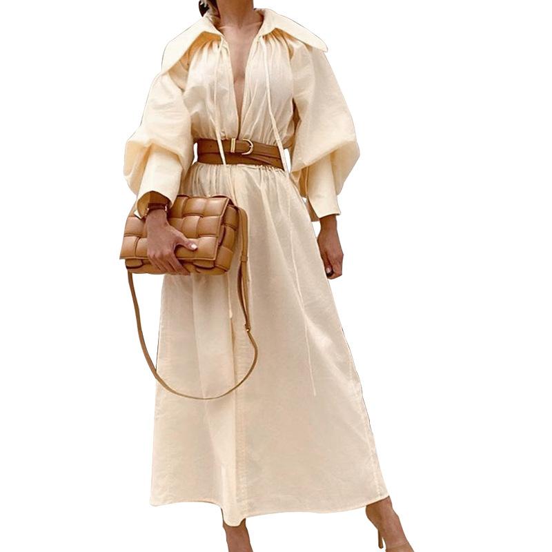 Casual Dresses Temperament Long Women Dress 2021 Autumn Pure Color Vestidos Lightly Cooked Female Long-sleeved Fashion NBH22, Yellow
Casual Dresses Temperament Long Women Dress 2021 Autumn Pure Color Vestidos Lightly Cooked Female Long-sleeved Fashion NBH22, Yellow