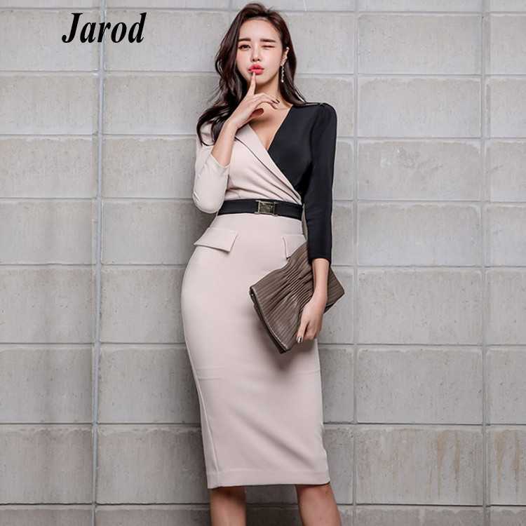 Korean Contrast Color Patchwork Pencil Dress Women Spring Business OL es Fitted Sheath Vestidos 210526, Picture color
Korean Contrast Color Patchwork Pencil Dress Women Spring Business OL es Fitted Sheath Vestidos 210526, Picture color