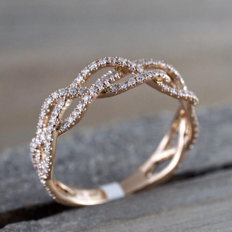 Wedding Rings Milangirl Twist Rope Cubic For Women Rose Gold Micro Zirconia Tail Ring Lady Elegant Engagement Gift
Wedding Rings Milangirl Twist Rope Cubic For Women Rose Gold Micro Zirconia Tail Ring Lady Elegant Engagement Gift