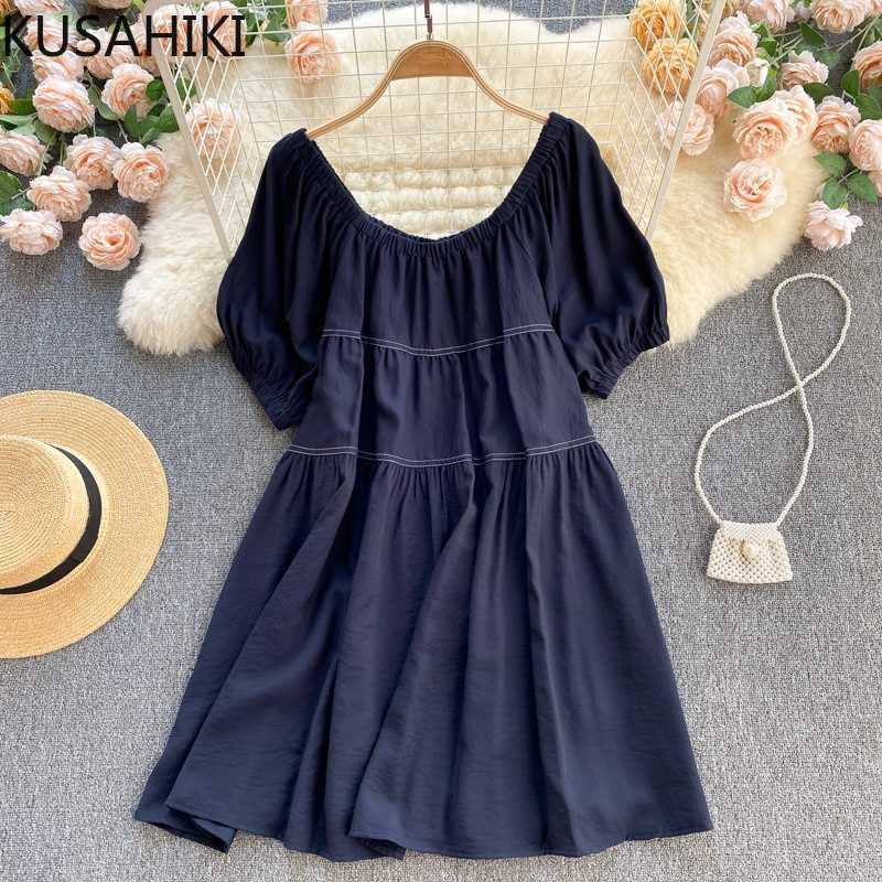 KUSAHIKI Korean Causal O-neck Puff Sleeve Dresses Sweet High Waist A-line Woman Dress Fashion Vestidos De Mujer 6J513 210602, White
KUSAHIKI Korean Causal O-neck Puff Sleeve Dresses Sweet High Waist A-line Woman Dress Fashion Vestidos De Mujer 6J513 210602, White