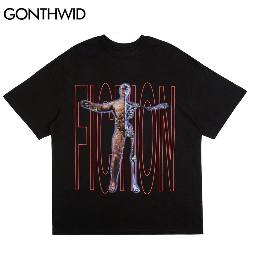 T-Shirts Streetwear Hip Hop Human Body Print Punk Rock Gothic Tees Shirts Harajuku Fashion Short Sleeve Tshirts Tops 210602, Black
T-Shirts Streetwear Hip Hop Human Body Print Punk Rock Gothic Tees Shirts Harajuku Fashion Short Sleeve Tshirts Tops 210602, Black