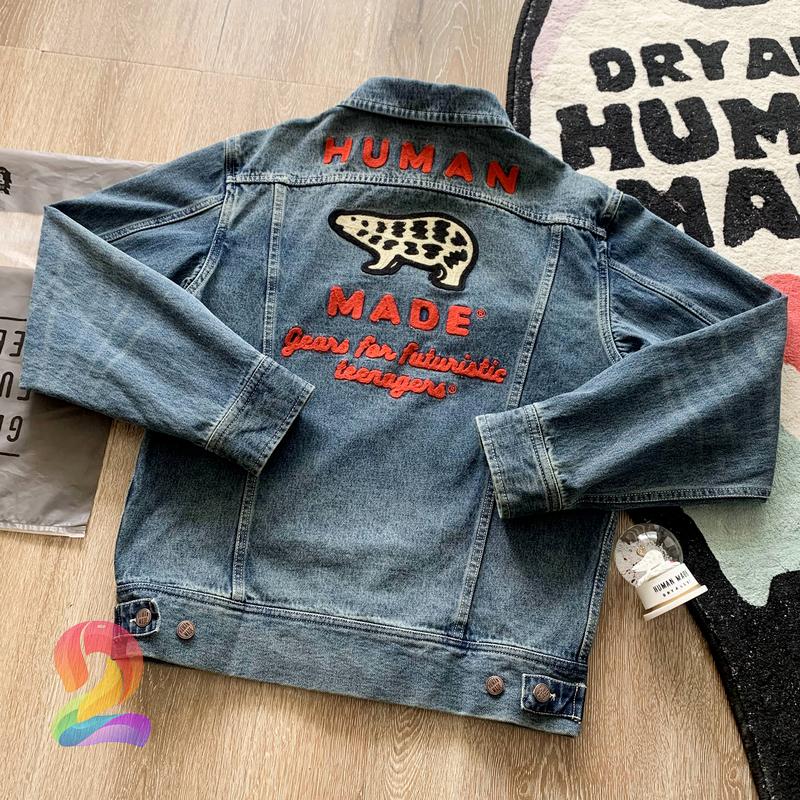 Men's Jackets Human Made Jacket High Quality Polar Bear Embroidery Washed Retro Women Denim Mens Clothing, Black;brown
Men's Jackets Human Made Jacket High Quality Polar Bear Embroidery Washed Retro Women Denim Mens Clothing, Black;brown