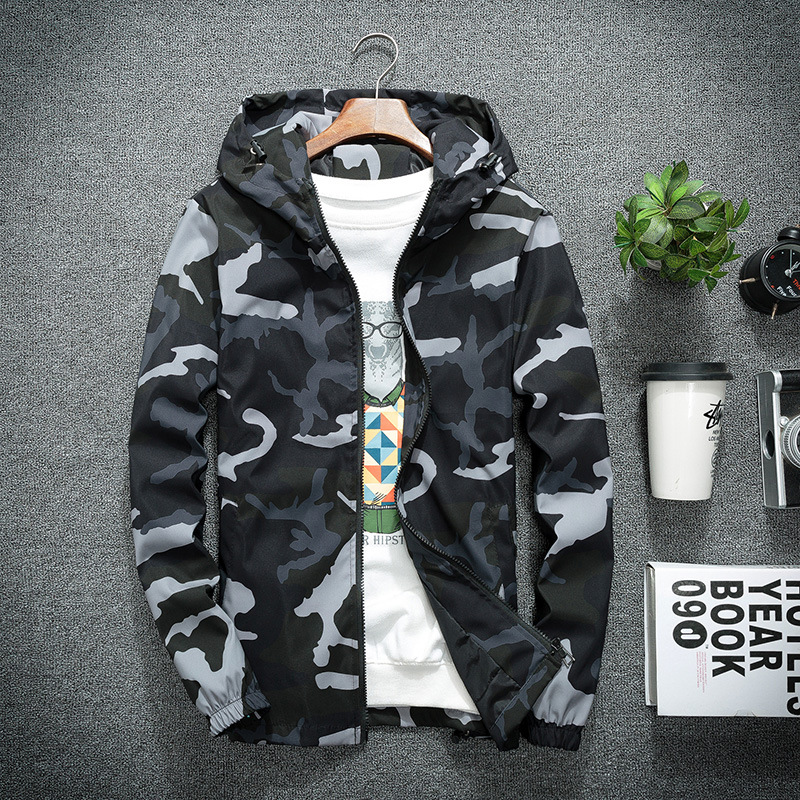 Tactical Camouflage Jacket Men Casual Hoodie Jackets New Spring Camo Hooded Windbreaker Coat Male Military Outwear Streetwear, Gray
Tactical Camouflage Jacket Men Casual Hoodie Jackets New Spring Camo Hooded Windbreaker Coat Male Military Outwear Streetwear, Gray