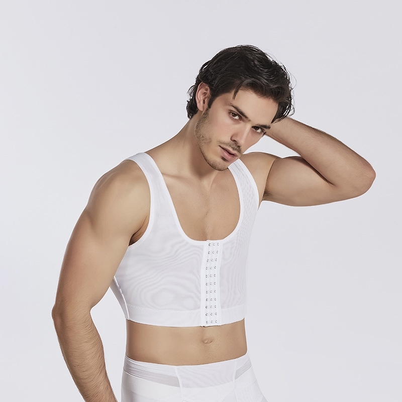 new men's corset waistcoat with three rows of compression buttons in the middle, Black;white
new men's corset waistcoat with three rows of compression buttons in the middle, Black;white