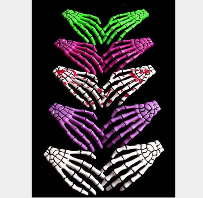 New Skull Hand Bone Hairpin Gripper Ghost Skeleton Hair Clips Hairclips Bone Claw Hair Accessories GC466