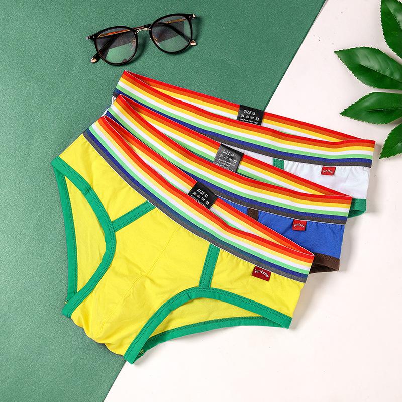 Underpants 3 Pcs/lot Cotton Underwear Men's Classic Week Briefs Rainbow Waistband Gay 3XL Green/White/Black/Navy/Red/Blue/Yellow
Underpants 3 Pcs/lot Cotton Underwear Men's Classic Week Briefs Rainbow Waistband Gay 3XL Green/White/Black/Navy/Red/Blue/Yellow