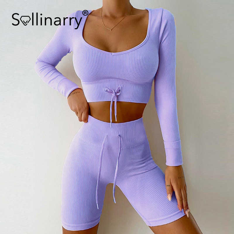 Sollinarry Autumn High Street Lace Up Women Short Sets Square Collar Skinny Solid lady Sportware Full Regular Sleeves Female Set 210709, Yellow
Sollinarry Autumn High Street Lace Up Women Short Sets Square Collar Skinny Solid lady Sportware Full Regular Sleeves Female Set 210709, Yellow