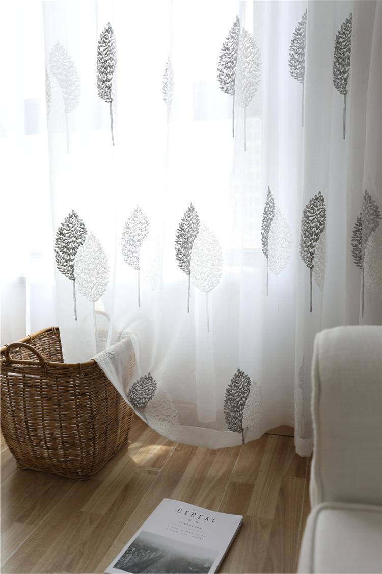 Curtain & Drapes Leaf Embroidered Window Modern Tulle For Living Room Bedroom Kitchen Fabric Salon
Curtain & Drapes Leaf Embroidered Window Modern Tulle For Living Room Bedroom Kitchen Fabric Salon