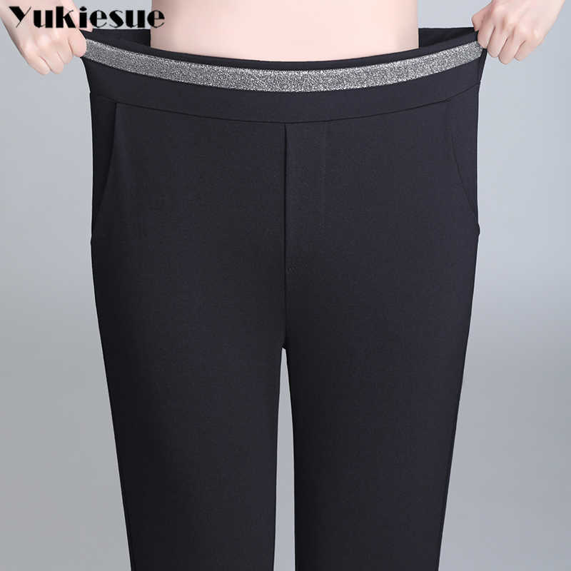 High Waist wide leg Pants Woman Elegant Female plus size 4XL for Ladies Trousers Flare capris Bottoms 210608