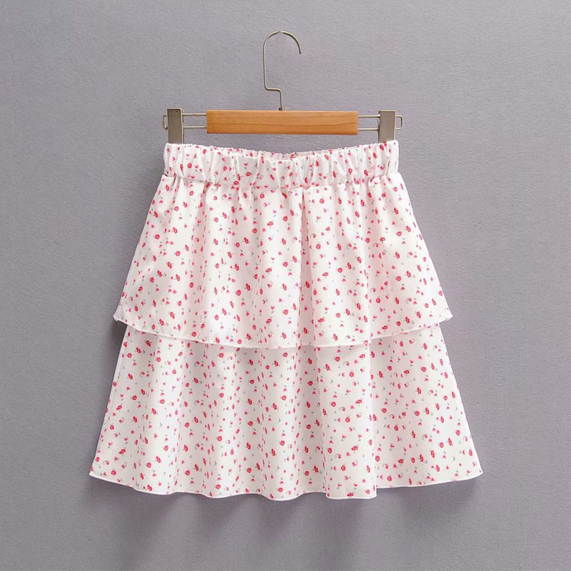 Square Collar Trumpet Sleeve Pink Sexy Navel Sweet Chic Women's Shirt Elastic Waist Folded Mini Female Skirt Suit 210507